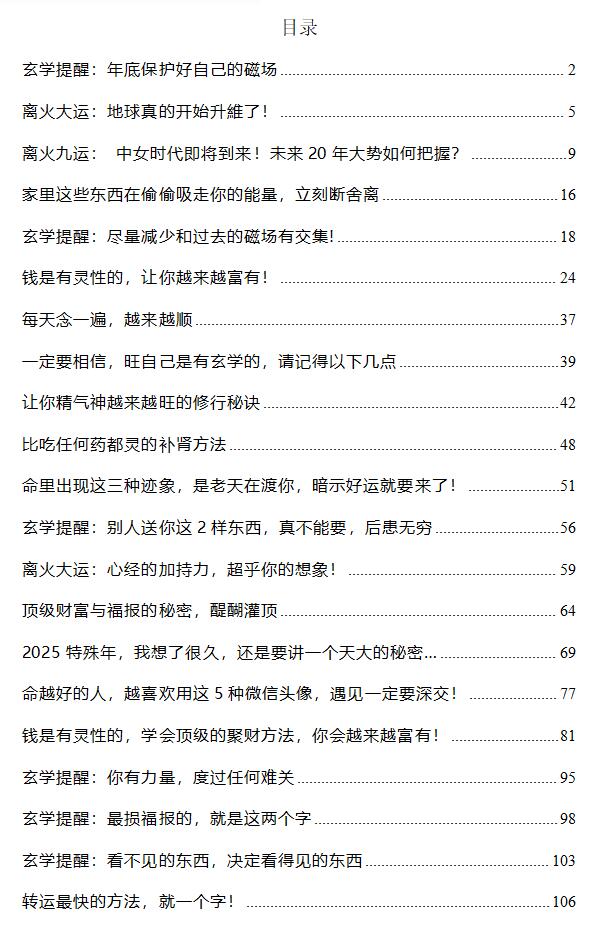 《2025离火大运》PDF