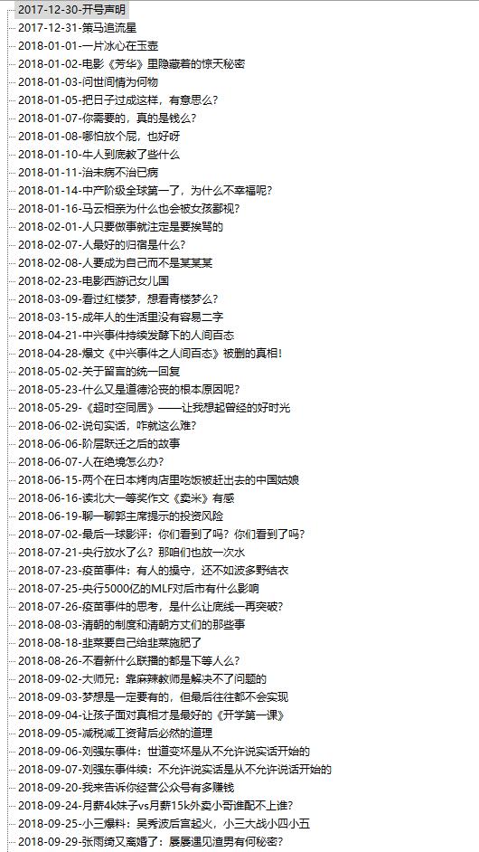 公众号《记忆承载文章合集》2018-2021年