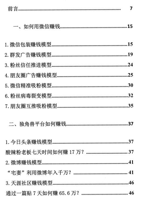 《互联网赚钱模板》PDF