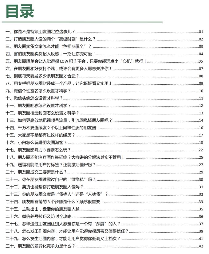 《朋友圈流量变现手册》PDF